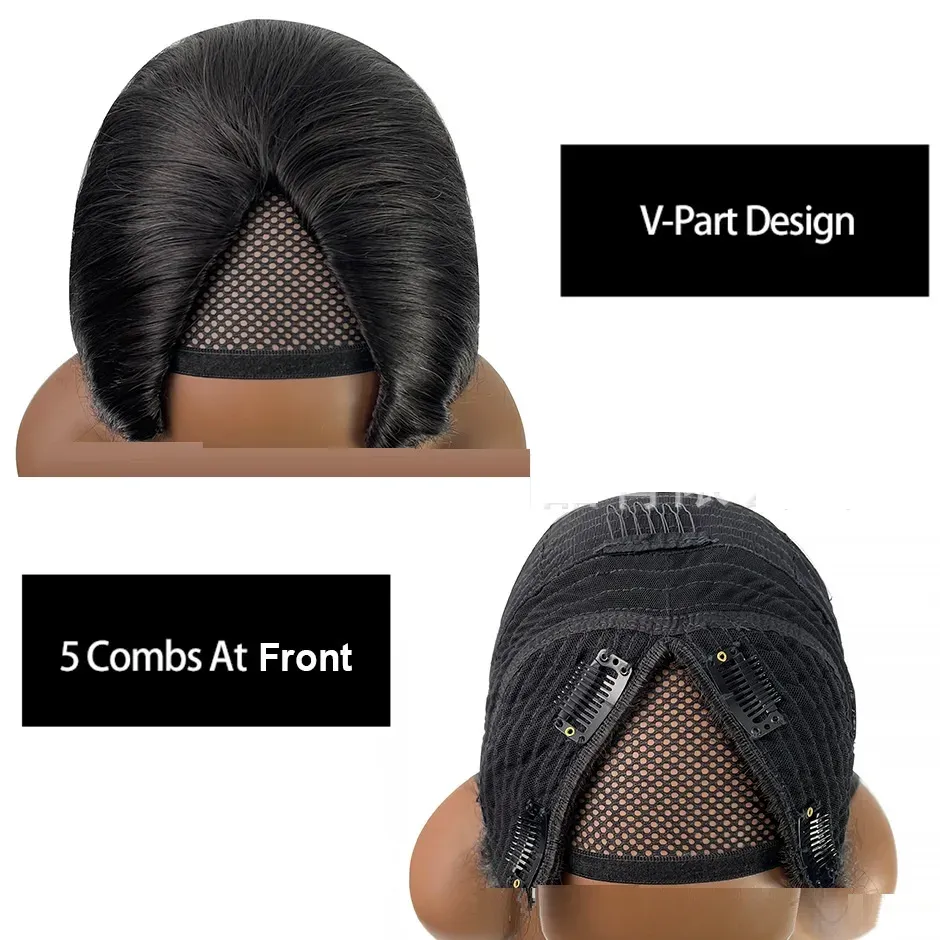 Perruque Yaki Straight Cheveux Humains Sans Dentelle · Libreville (6/8)